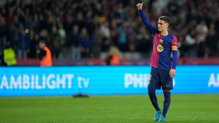 Barcelona’s Gavi makes emotional return after 11-month absence