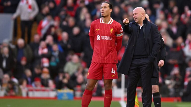 Arne Slot hopes Virgil van Dijk stays at Liverpool 'for a long time'