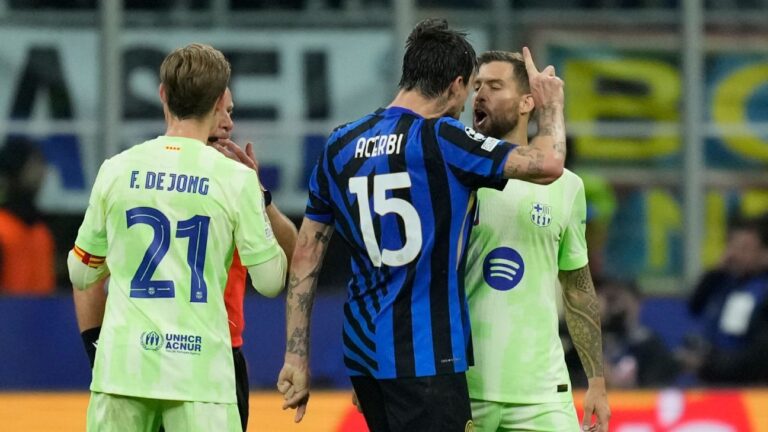 Barcelona's Iñigo Martínez denies spitting at Inter Milan's Francesco Acerbi