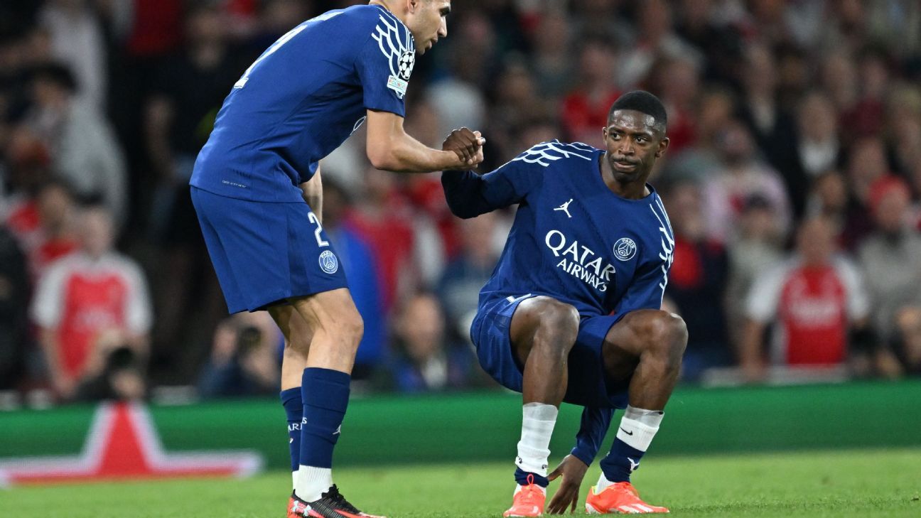 PSG's Ousmane Dembélé optimistic of fitness vs. Arsenal - sources